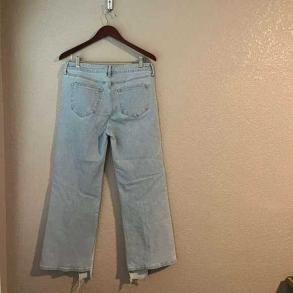 Driftwood Cece Jeans Split Hem Straight Leg High Waist 30 27 - Picture 7 of 10